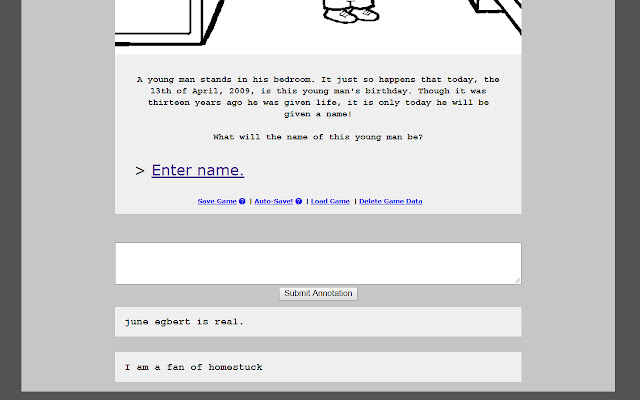 Homestuck Annotations from Chrome web store to be run with OffiDocs Chromium online Homestuck Annotations from Chrome web store to be run with OffiDocs Chromium online