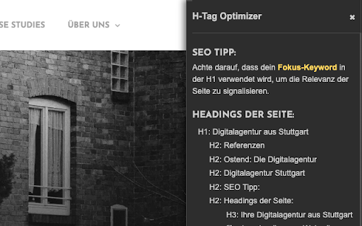 H Tag Optimizer from Chrome web store to be run with OffiDocs Chromium online H Tag Optimizer from Chrome web store to be run with OffiDocs Chromium online