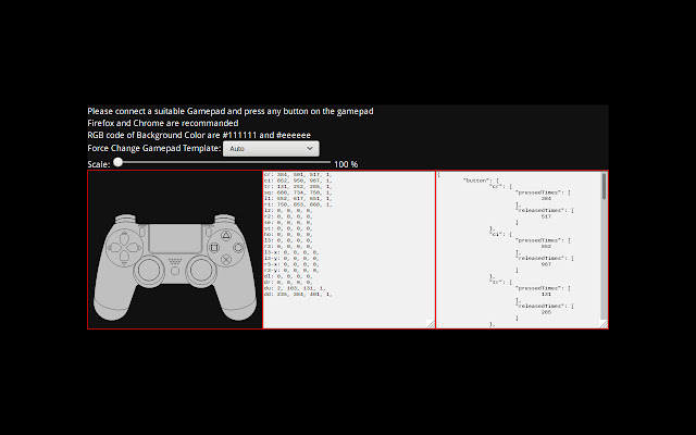 HTML5 Gamepad Detector from Chrome web store to be run with OffiDocs Chromium online HTML5 Gamepad Detector from Chrome web store to be run with OffiDocs Chromium online