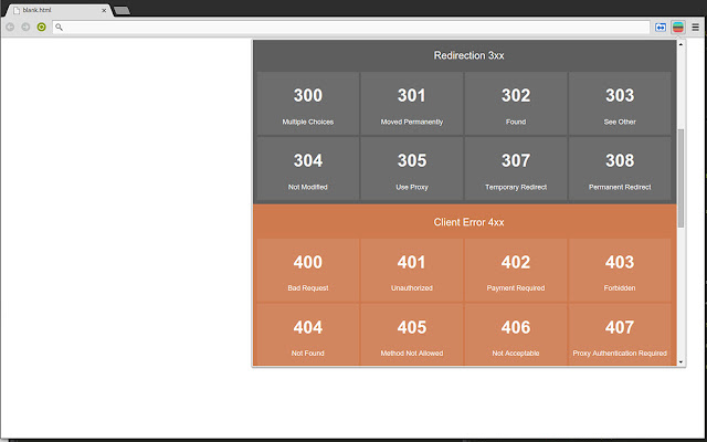 HTTP Codes from Chrome web store to be run with OffiDocs Chromium online HTTP Codes from Chrome web store to be run with OffiDocs Chromium online