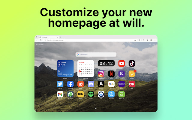 iHomepage from Chrome web store to be run with OffiDocs Chromium online iHomepage from Chrome web store to be run with OffiDocs Chromium online