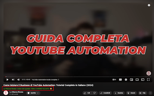 Il video YouTube è monetizzato? from Chrome web store to be run with OffiDocs Chromium online Il video YouTube è monetizzato? from Chrome web store to be run with OffiDocs Chromium online
