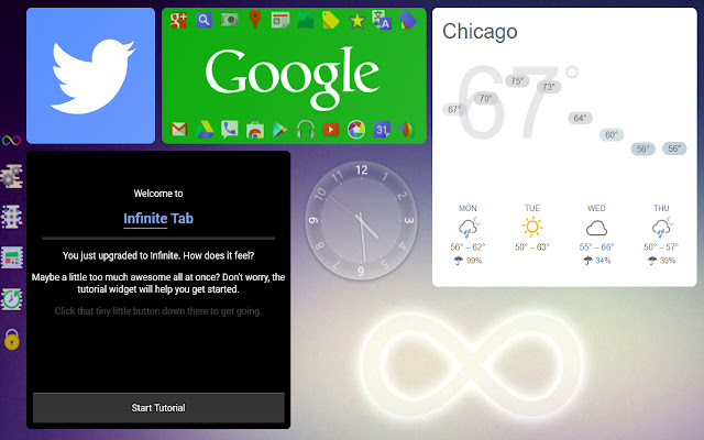 Infinite Tab from Chrome web store to be run with OffiDocs Chromium online Infinite Tab from Chrome web store to be run with OffiDocs Chromium online