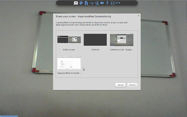 IngeniousMeet Screensharing from Chrome web store to be run with OffiDocs Chromium online IngeniousMeet Screensharing from Chrome web store to be run with OffiDocs Chromium online