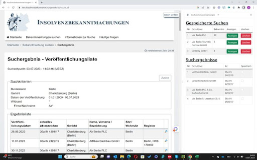 Insolvenzbekanntmachungen from Chrome web store to be run with OffiDocs Chromium online Insolvenzbekanntmachungen from Chrome web store to be run with OffiDocs Chromium online