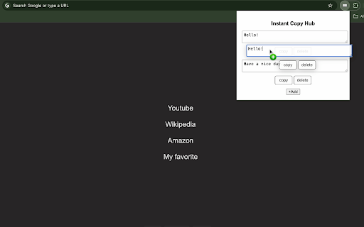 Instant Copy Hub from Chrome web store to be run with OffiDocs Chromium online Instant Copy Hub from Chrome web store to be run with OffiDocs Chromium online
