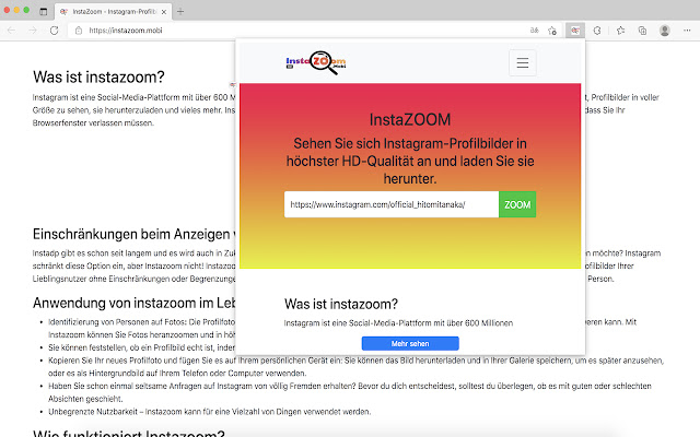 InstaZOOM from Chrome web store to be run with OffiDocs Chromium online InstaZOOM from Chrome web store to be run with OffiDocs Chromium online