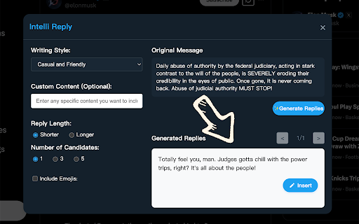 Intelli Reply from Chrome web store to be run with OffiDocs Chromium online Intelli Reply from Chrome web store to be run with OffiDocs Chromium online