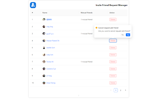 Invite Friend Request Manager from Chrome web store to be run with OffiDocs Chromium online Invite Friend Request Manager from Chrome web store to be run with OffiDocs Chromium online