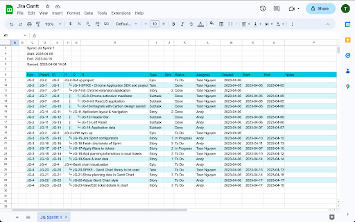 Jira Gantt from Chrome web store to be run with OffiDocs Chromium online Jira Gantt from Chrome web store to be run with OffiDocs Chromium online