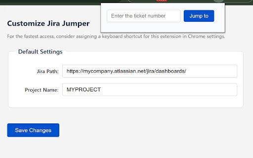 Jira Jumper from Chrome web store to be run with OffiDocs Chromium online Jira Jumper from Chrome web store to be run with OffiDocs Chromium online