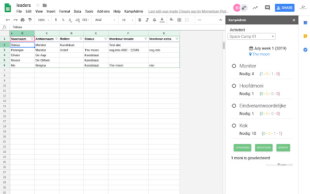KampAdmin leader planning from Chrome web store to be run with OffiDocs Chromium online KampAdmin leader planning from Chrome web store to be run with OffiDocs Chromium online