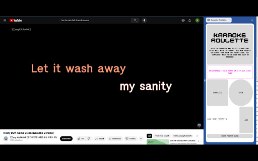 Karaoke Roulette from Chrome web store to be run with OffiDocs Chromium online Karaoke Roulette from Chrome web store to be run with OffiDocs Chromium online