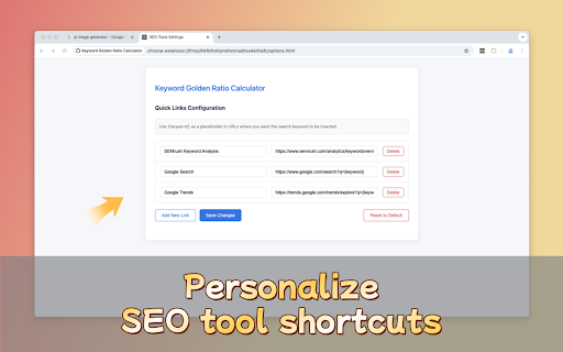 Keyword Golden Ratio Calculator from Chrome web store to be run with OffiDocs Chromium online Keyword Golden Ratio Calculator from Chrome web store to be run with OffiDocs Chromium online