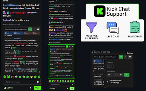 Kick Chat Support from Chrome web store to be run with OffiDocs Chromium online Kick Chat Support from Chrome web store to be run with OffiDocs Chromium online