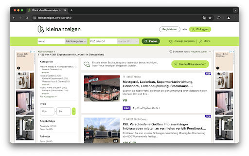 Kleinanzeigen Ad Swatter from Chrome web store to be run with OffiDocs Chromium online Kleinanzeigen Ad Swatter from Chrome web store to be run with OffiDocs Chromium online