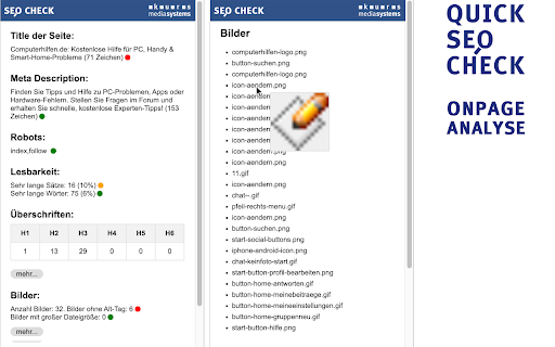 k.u.r.s. Quick SEO Check from Chrome web store to be run with OffiDocs Chromium online k.u.r.s. Quick SEO Check from Chrome web store to be run with OffiDocs Chromium online