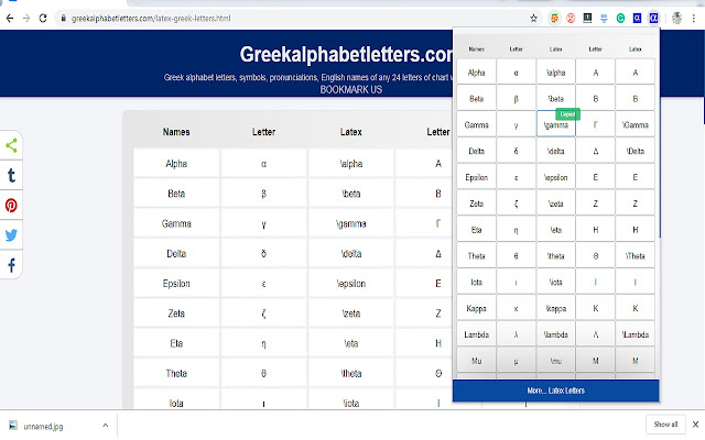 Latex Greek Letters from Chrome web store to be run with OffiDocs Chromium online Latex Greek Letters from Chrome web store to be run with OffiDocs Chromium online