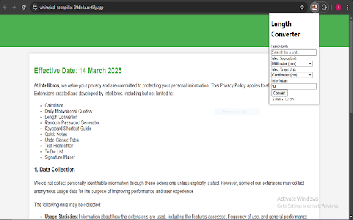 Length Converter from Chrome web store to be run with OffiDocs Chromium online Length Converter from Chrome web store to be run with OffiDocs Chromium online