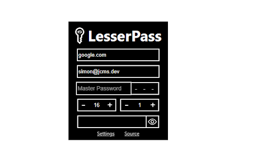 LesserPass from Chrome web store to be run with OffiDocs Chromium online LesserPass from Chrome web store to be run with OffiDocs Chromium online