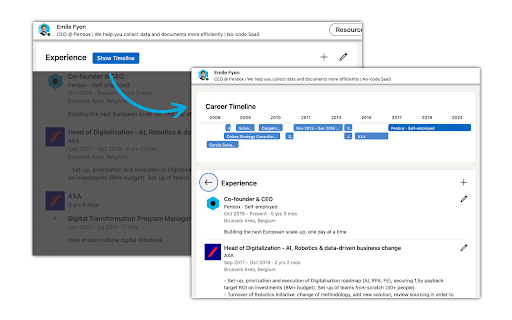 LinkedIn Timeline Extension from Chrome web store to be run with OffiDocs Chromium online LinkedIn Timeline Extension from Chrome web store to be run with OffiDocs Chromium online