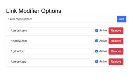Link Modifier from Chrome web store to be run with OffiDocs Chromium online Link Modifier from Chrome web store to be run with OffiDocs Chromium online