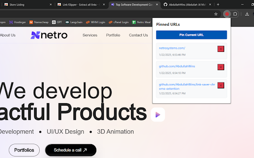 LinkPin A Lightweight URL Saver from Chrome web store to be run with OffiDocs Chromium online LinkPin A Lightweight URL Saver from Chrome web store to be run with OffiDocs Chromium online