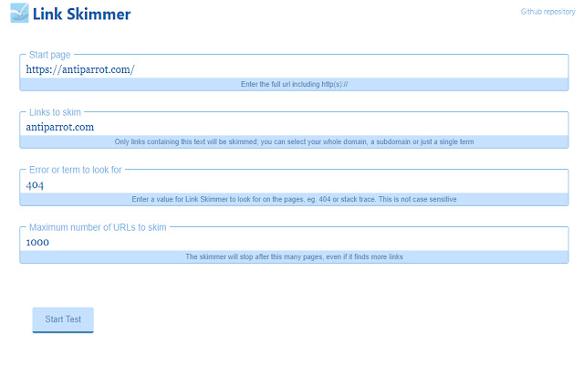Link Skimmer from Chrome web store to be run with OffiDocs Chromium online Link Skimmer from Chrome web store to be run with OffiDocs Chromium online