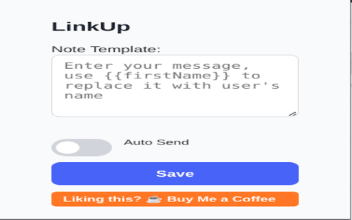 LinkUp: LinkedIn Connection Made Easy from Chrome web store to be run with OffiDocs Chromium online LinkUp: LinkedIn Connection Made Easy from Chrome web store to be run with OffiDocs Chromium online