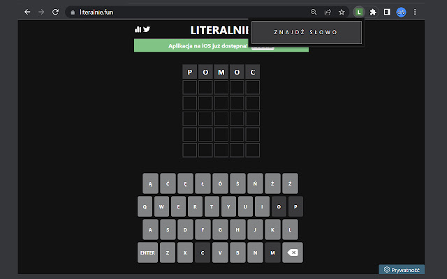 Literalnie.fun pomocnik from Chrome web store to be run with OffiDocs Chromium online Literalnie.fun pomocnik from Chrome web store to be run with OffiDocs Chromium online