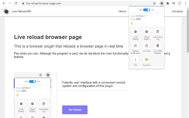 Live Reload Browser Page (Pro) from Chrome web store to be run with OffiDocs Chromium online Live Reload Browser Page (Pro) from Chrome web store to be run with OffiDocs Chromium online
