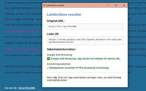 Länkkollen from Chrome web store to be run with OffiDocs Chromium online Länkkollen from Chrome web store to be run with OffiDocs Chromium online