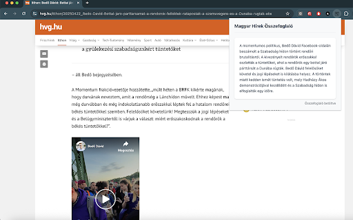 Magyar Hírek Összefoglaló from Chrome web store to be run with OffiDocs Chromium online Magyar Hírek Összefoglaló from Chrome web store to be run with OffiDocs Chromium online