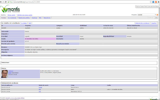 Mantis2Trello from Chrome web store to be run with OffiDocs Chromium online Mantis2Trello from Chrome web store to be run with OffiDocs Chromium online