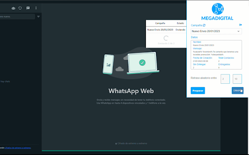 MegaCRM Envio de Campañas por Whatsapp from Chrome web store to be run with OffiDocs Chromium online MegaCRM Envio de Campañas por Whatsapp from Chrome web store to be run with OffiDocs Chromium online