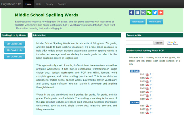 Middle School Spelling Words from Chrome web store to be run with OffiDocs Chromium online Middle School Spelling Words from Chrome web store to be run with OffiDocs Chromium online