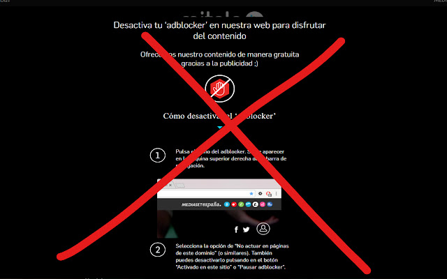 Mitele AdBlock Bypass from Chrome web store to be run with OffiDocs Chromium online Mitele AdBlock Bypass from Chrome web store to be run with OffiDocs Chromium online