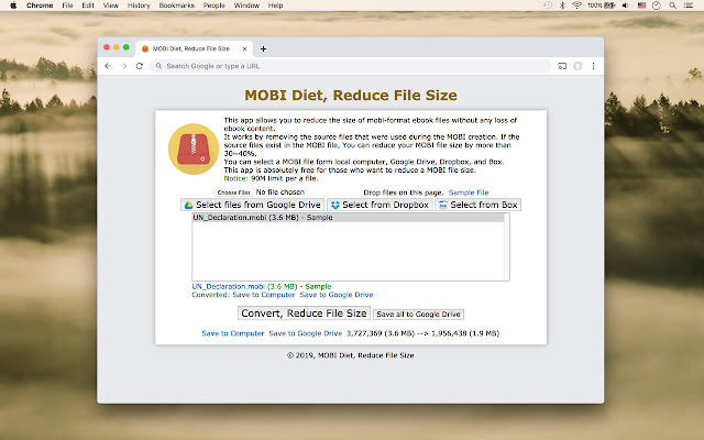 MOBI Diet, Reduce File Size from Chrome web store to be run with OffiDocs Chromium online MOBI Diet, Reduce File Size from Chrome web store to be run with OffiDocs Chromium online