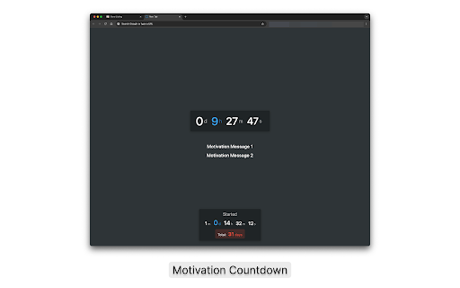 Motivation Countdown from Chrome web store to be run with OffiDocs Chromium online Motivation Countdown from Chrome web store to be run with OffiDocs Chromium online