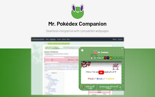 Mr. Pokédex Companion from Chrome web store to be run with OffiDocs Chromium online Mr. Pokédex Companion from Chrome web store to be run with OffiDocs Chromium online