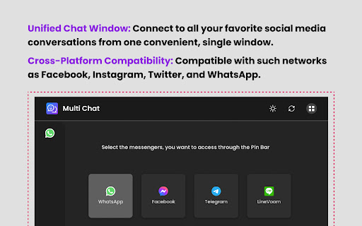 Multi Chat Chat Anywhere, Anytime from Chrome web store to be run with OffiDocs Chromium online Multi Chat Chat Anywhere, Anytime from Chrome web store to be run with OffiDocs Chromium online
