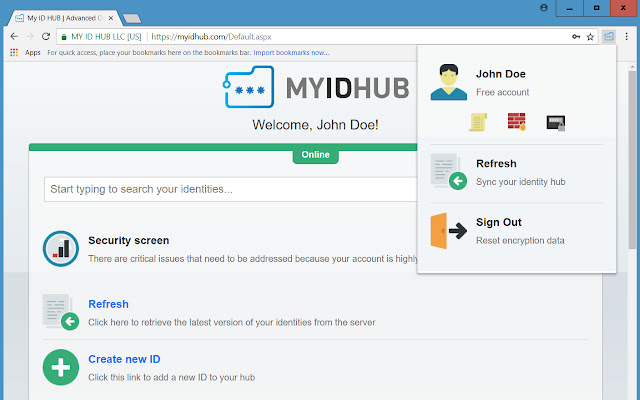 My ID HUB : Advanced Online Password Manager from Chrome web store to be run with OffiDocs Chromium online My ID HUB : Advanced Online Password Manager from Chrome web store to be run with OffiDocs Chromium online