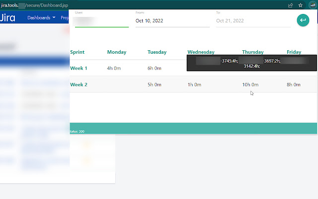 My Jira Sprint Timesheet from Chrome web store to be run with OffiDocs Chromium online My Jira Sprint Timesheet from Chrome web store to be run with OffiDocs Chromium online