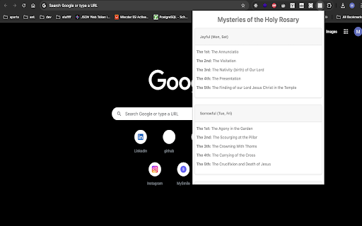 Mysteries of the Holy Rosary from Chrome web store to be run with OffiDocs Chromium online Mysteries of the Holy Rosary from Chrome web store to be run with OffiDocs Chromium online