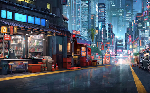 Neon Lit Cyberpunk Street from Chrome web store to be run with OffiDocs Chromium online Neon Lit Cyberpunk Street from Chrome web store to be run with OffiDocs Chromium online