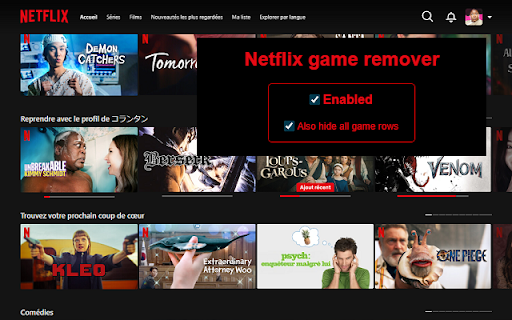Netflix Game Remover from Chrome web store to be run with OffiDocs Chromium online Netflix Game Remover from Chrome web store to be run with OffiDocs Chromium online