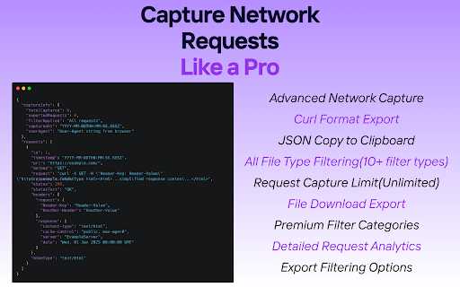 Network Request Capturer Pro from Chrome web store to be run with OffiDocs Chromium online Network Request Capturer Pro from Chrome web store to be run with OffiDocs Chromium online