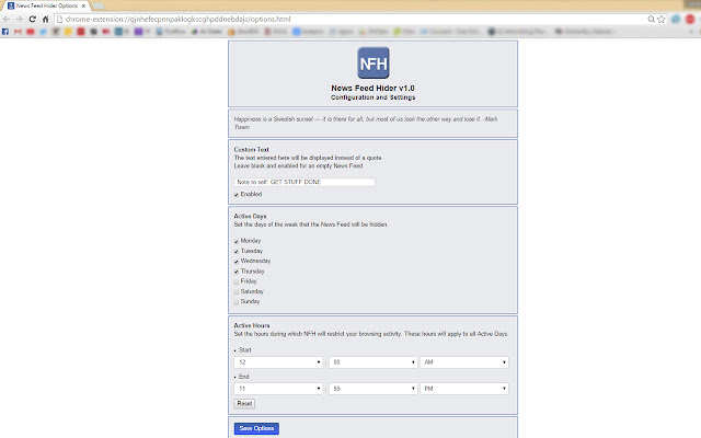 News Feed Hider from Chrome web store to be run with OffiDocs Chromium online News Feed Hider from Chrome web store to be run with OffiDocs Chromium online