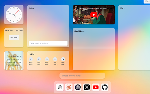 NewTab Dash Ultimate LifeOS by Subthread AI from Chrome web store to be run with OffiDocs Chromium online NewTab Dash Ultimate LifeOS by Subthread AI from Chrome web store to be run with OffiDocs Chromium online
