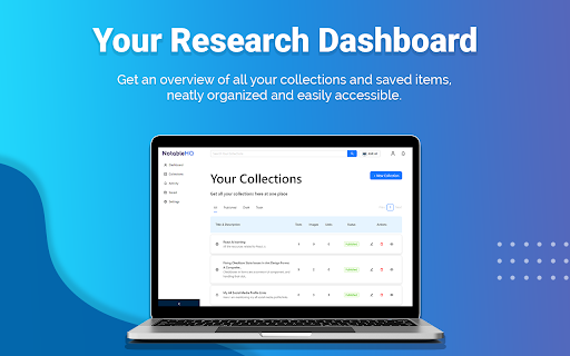 NotableHQ: Your Personalized AI Research Manager from Chrome web store to be run with OffiDocs Chromium online NotableHQ: Your Personalized AI Research Manager from Chrome web store to be run with OffiDocs Chromium online